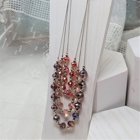 New York & Co 3 Strand Beaded Necklace NWT - Picture 9 of 10